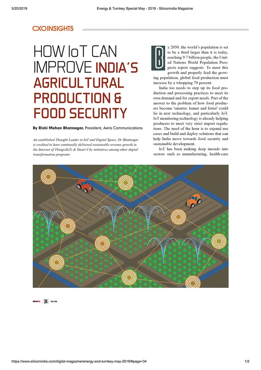 How IoT can improve the agriculture production and food security — archive image 2